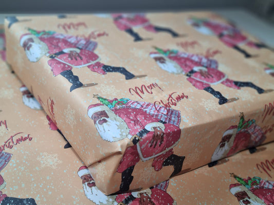 Afrocentric Father Christmas Wrapping Paper