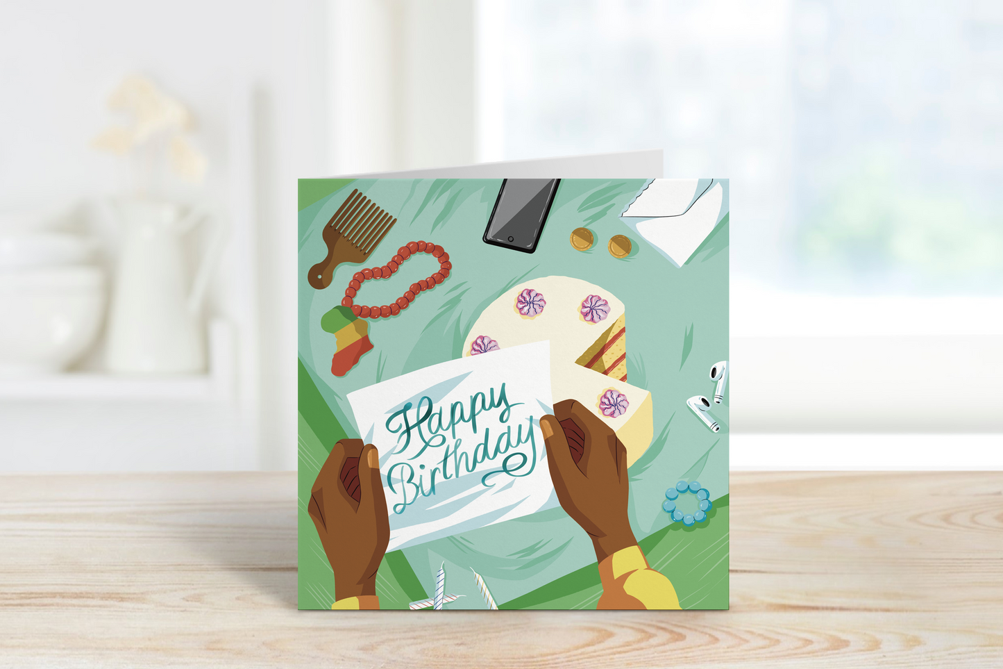 African Happy Birthday Card