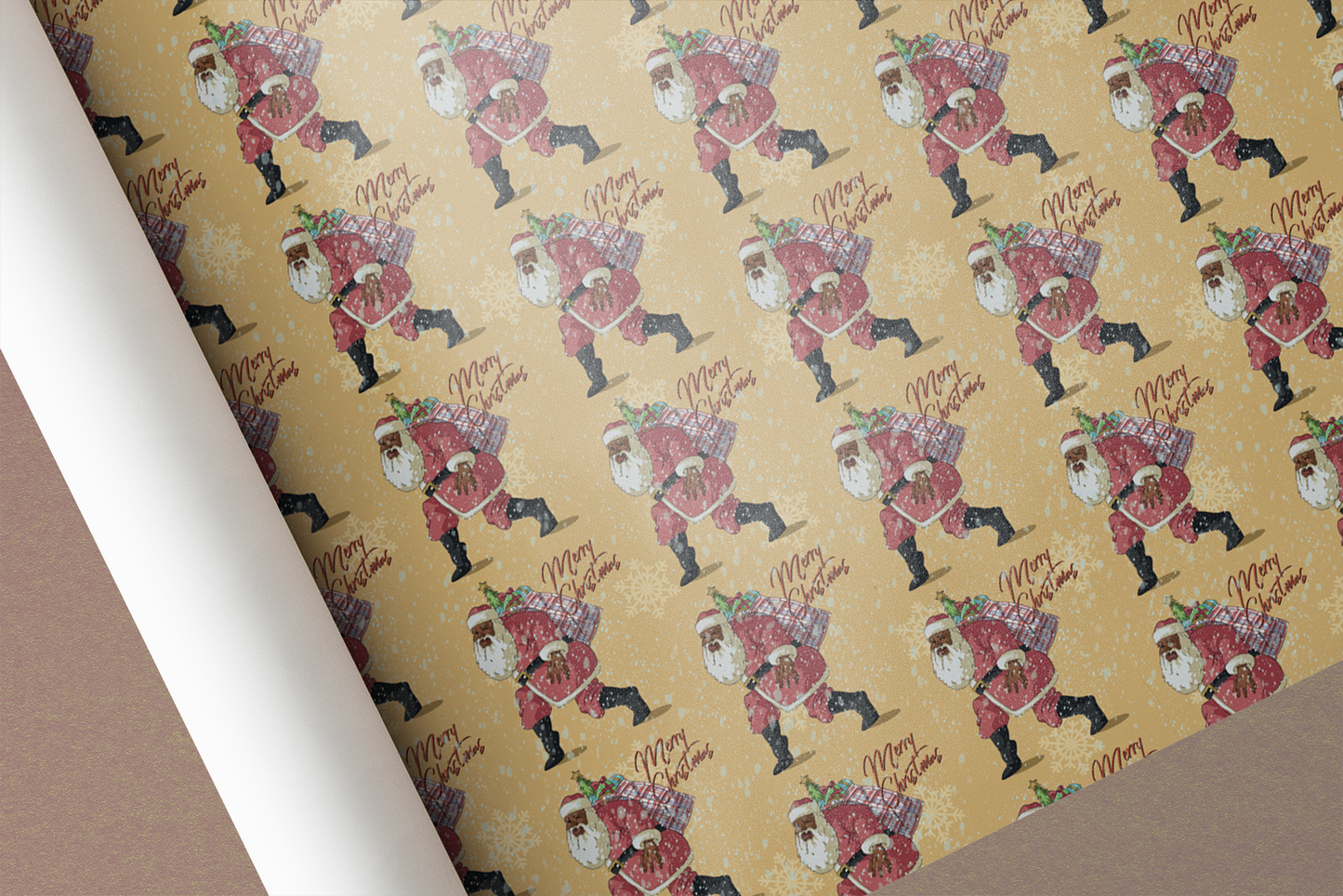 Afrocentric Father Christmas Wrapping Paper