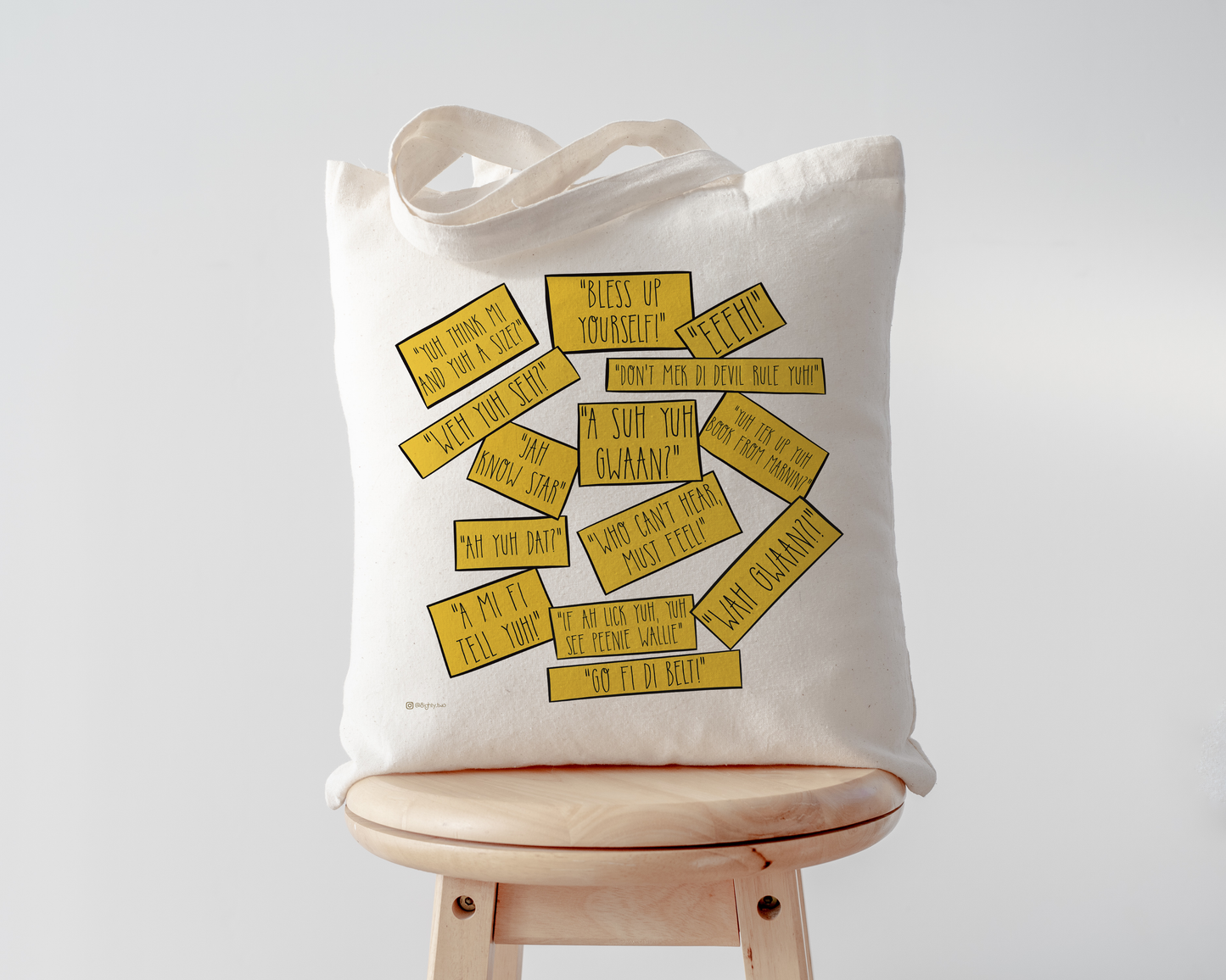 'Classic Caribbean Sayings' Art Tote Bag