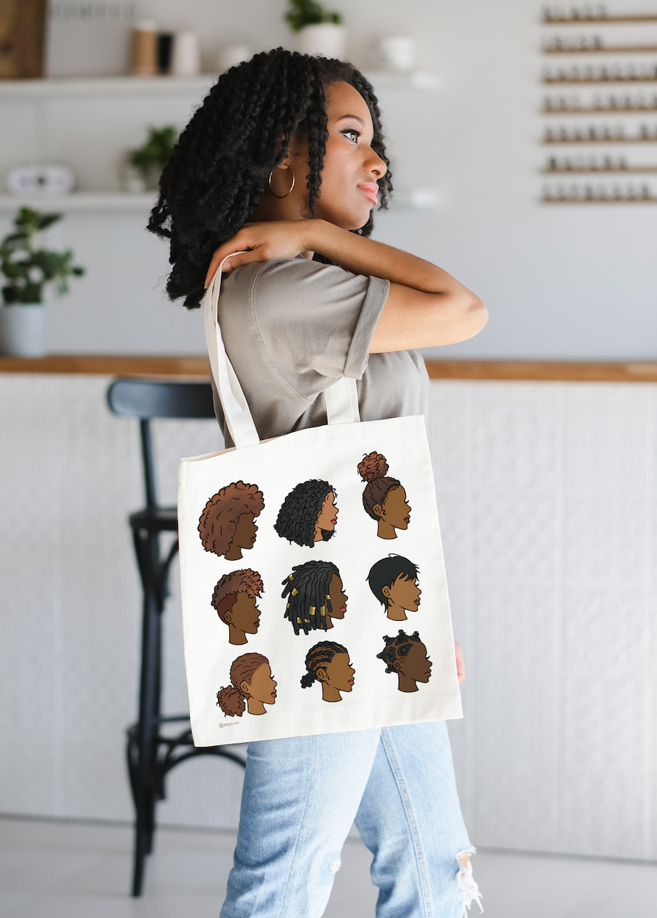 Black Women' Hairstyles Tote Bag