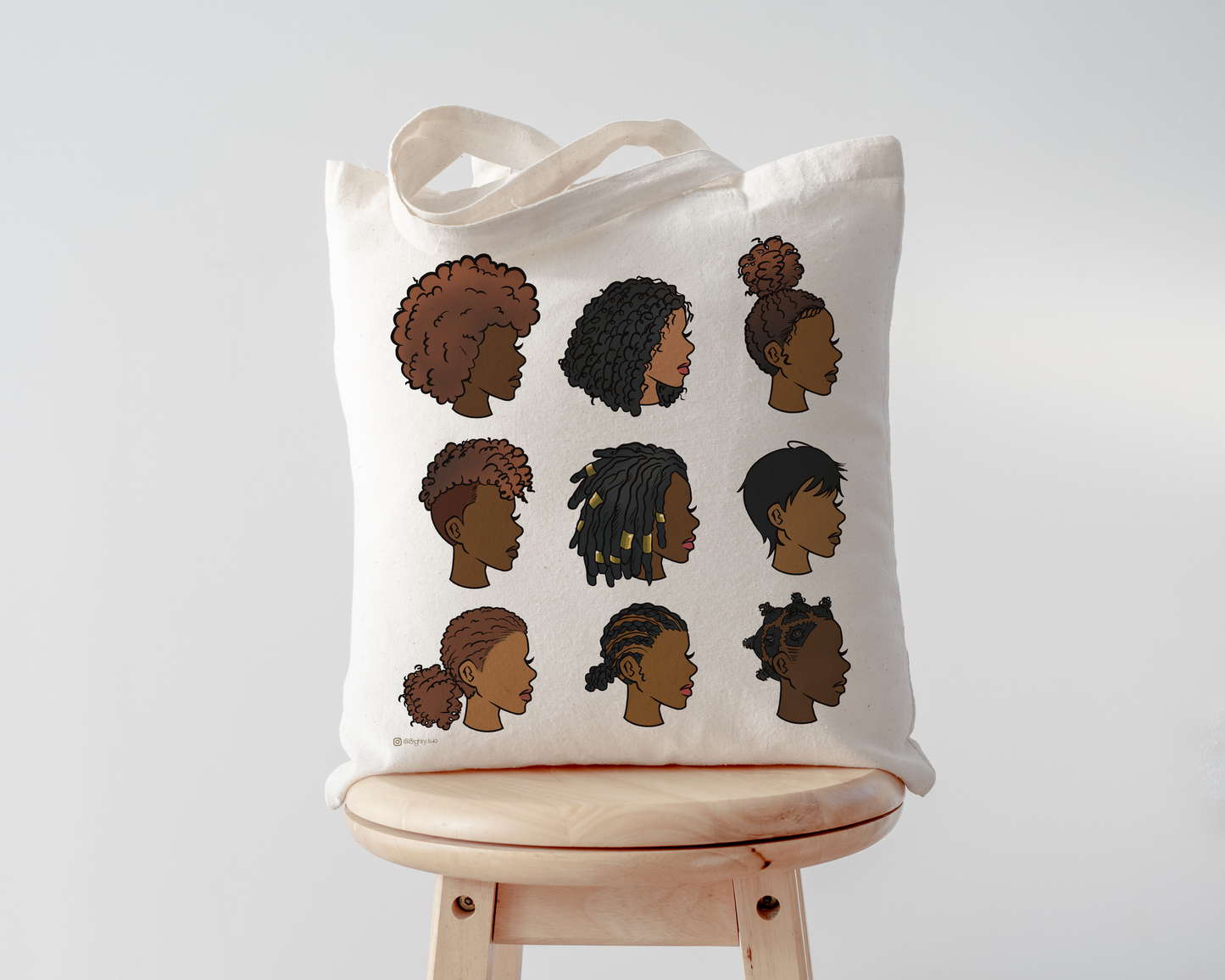 Black Women' Hairstyles Tote Bag