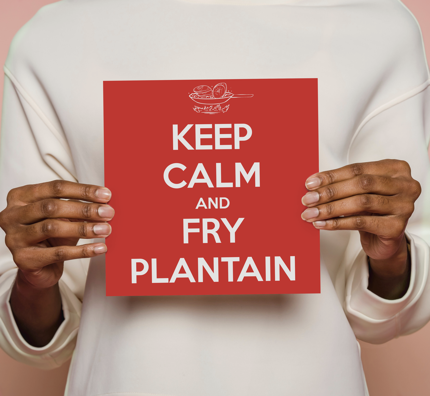 'Keep Calm & Fry Plantain' Greeting Card