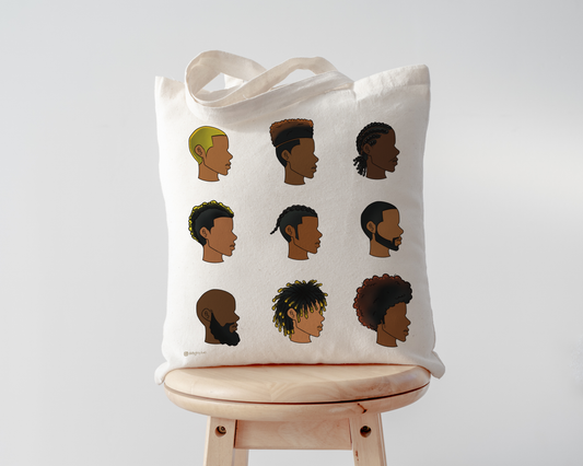Black Man & Women's Hairstyles Tote Bag